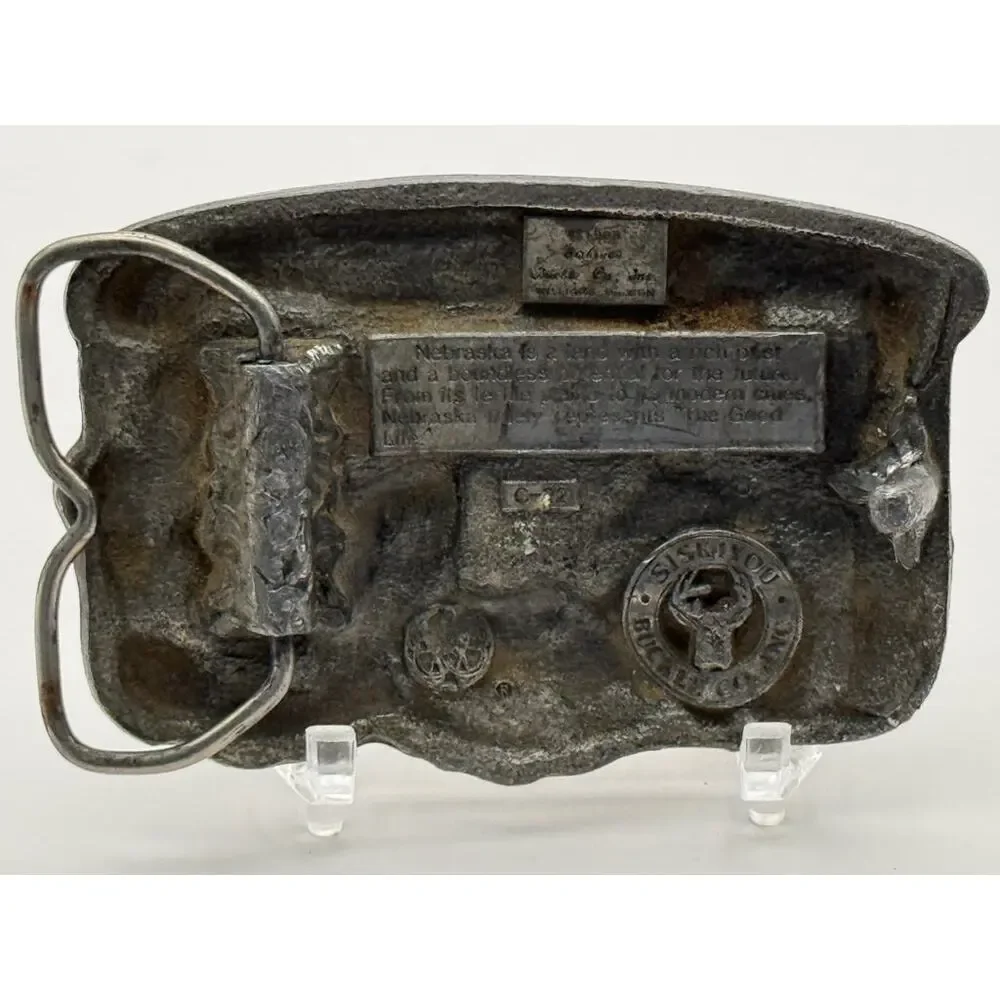 Siskiyou Buckle Co. Nebraska Belt Buckle Vintage Western Collectible USA